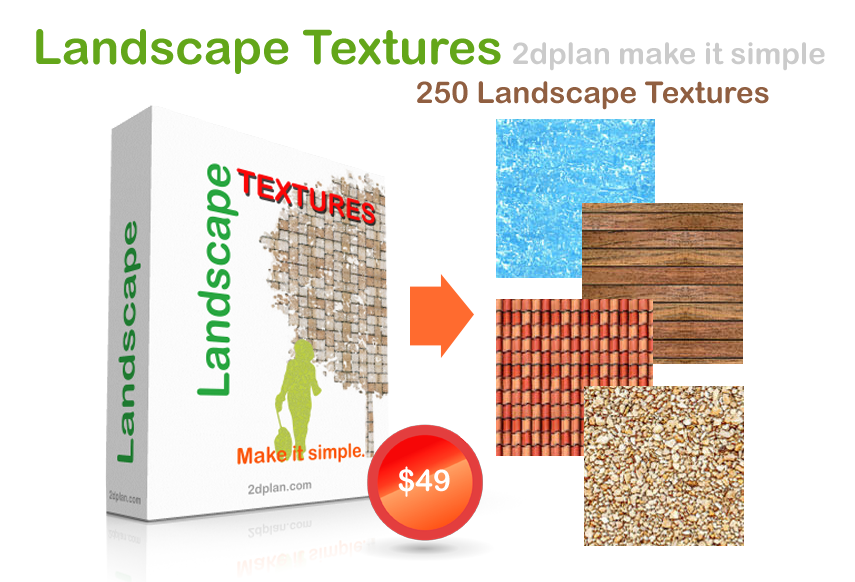Texture maps for landscape design software