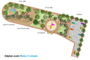 Landscape playground plan rendering